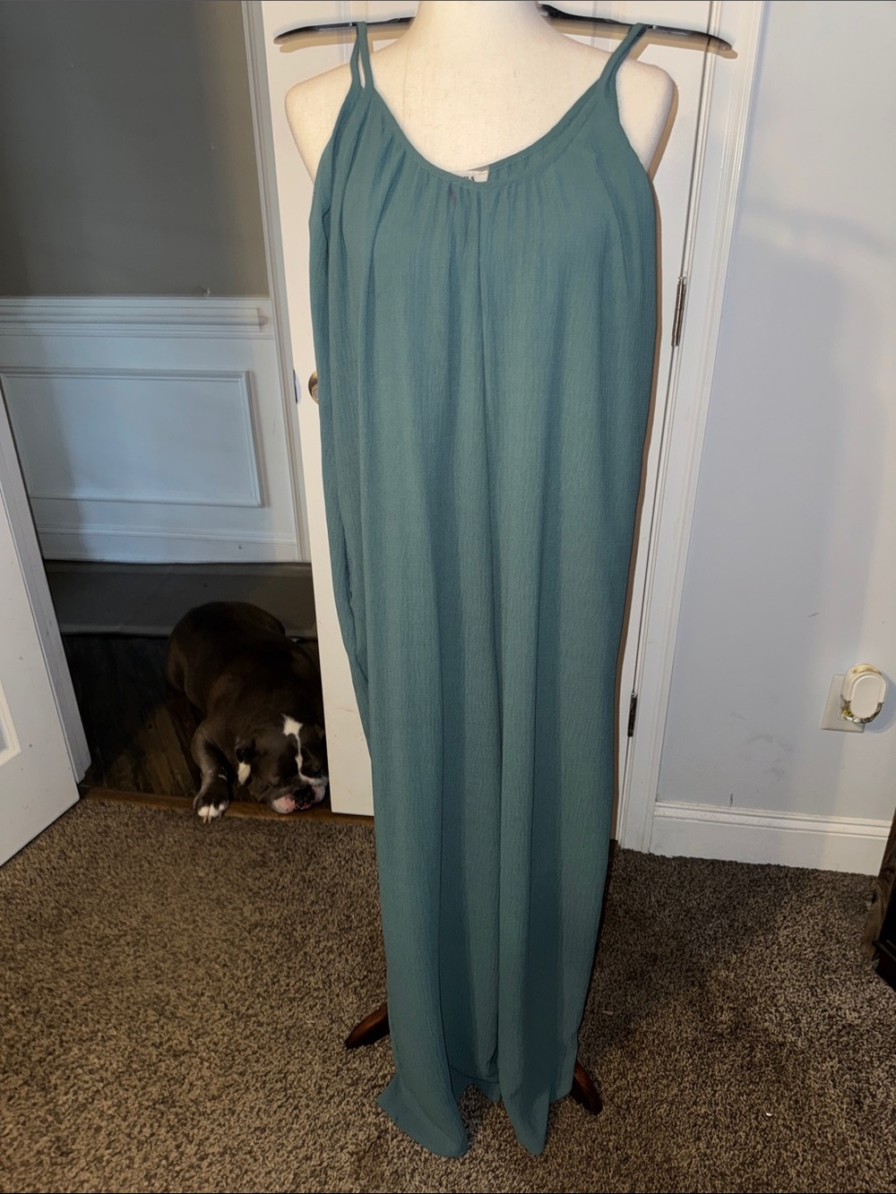 ADORA Teal Green Sleeveless Jumpsuit